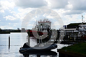 Wharf in the Town Arnis, Schleswig - Holstein