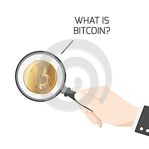 What is Bitcoin BTC hand magnifying glass