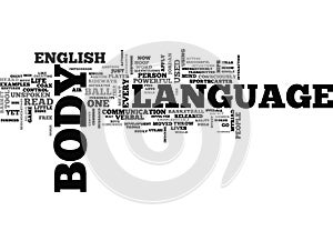 What Is Body Language Word Cloud