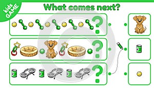 What comes next is game for kids with cartoon dog