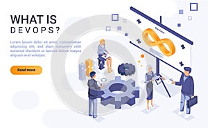 What is devops landing page isometric