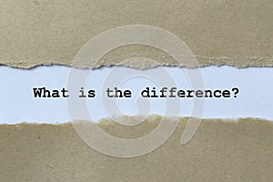 What is the difference