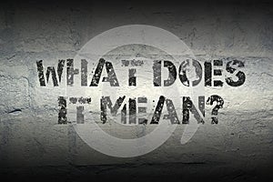 What does it mean
