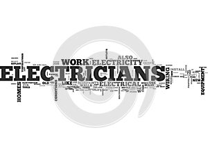 What Electricians Can Do Word Cloud