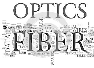 What Is Fiber Optics Word Cloud