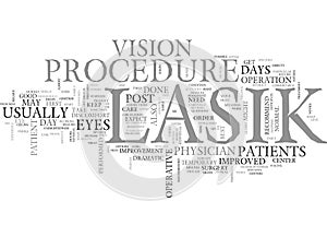 What Happens After The Lasik Procedure Word Cloud