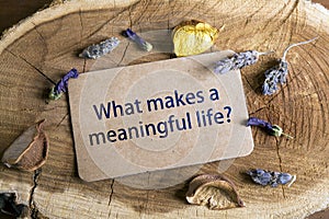 What makes a meaningful