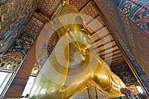 What Pho temple in Bangkok and Reclining Buddha