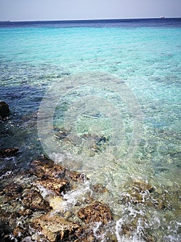 Rocky Sea, Ocean and Blue Skies photo