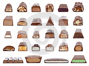 What's in the center of a chocolate bar?