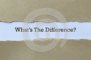 What`s the difference on paper