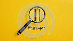 What\'s Next is shown using the text