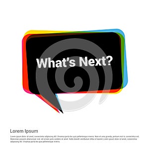 What's next typographic design with elegent design vector