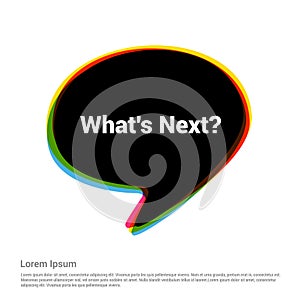 What's next typographic design with elegent design vector