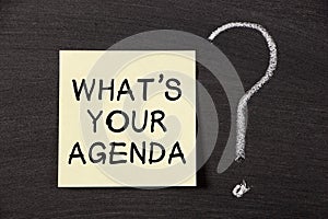 What's Your Agenda ?