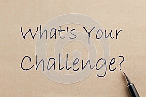 What`s Your Challenge photo
