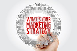 What`s Your Marketing Strategy word cloud