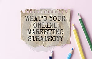 What`s Your Marketing Strategy word on paper