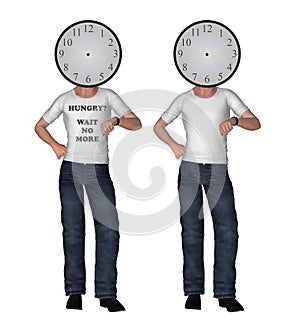 What Time Clock Face Looking Checking Illustration