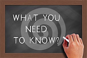 What You Need To Know Text on Blackboard