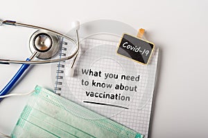 What you need to know about vaccination. Covid-19 Coronavirus concept