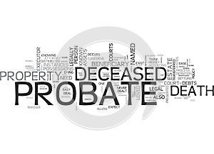 What You Should Know About Probate Word Cloud photo