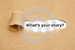 What is Your Story Torn Paper photo