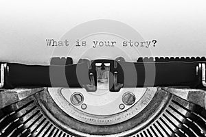 What is your story typed on a vintage typewriter