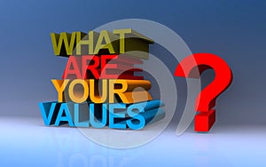 What are your values on blue