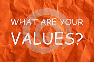 What Are Your Values