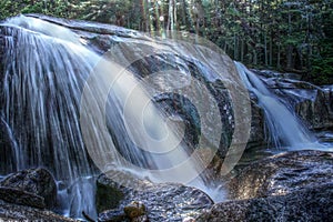 Whaterfall (Dianas bath) in White Mountain National Park, New Hampshire, USA