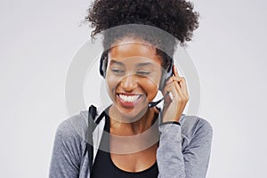 Whatever the query, shell ensure an effective resolution. Studio shot of an attractive young female customer service