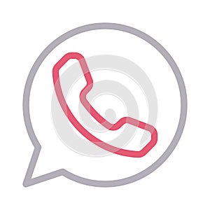 Whats app vector color line icon