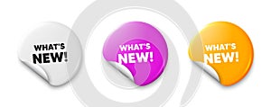 Whats new symbol. Special offer sign. Price tag stickers. Vector