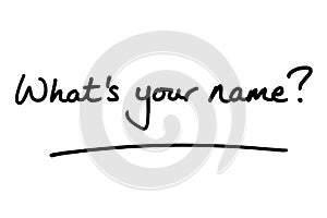 Whats your name photo