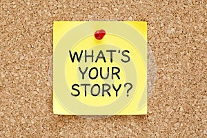 Whats Your Story Sticky Note