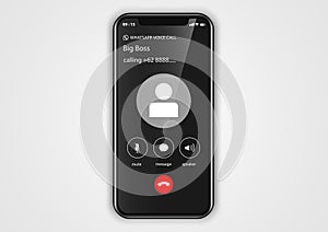 Whatsapp Calling Out screen iphone user interface