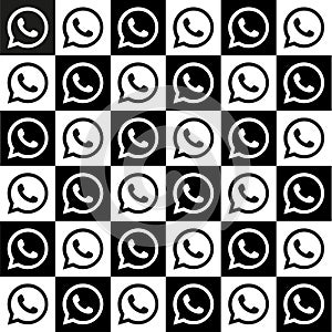 Collection of Whatsapp icon black and white