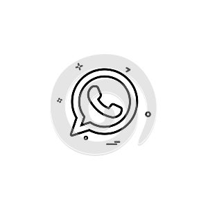 Whatsapp icon design vector