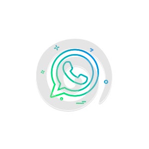 Whatsapp icon design vector photo