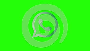 WhatsApp logo picture on a green background,