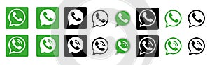 Whatsapp logo set