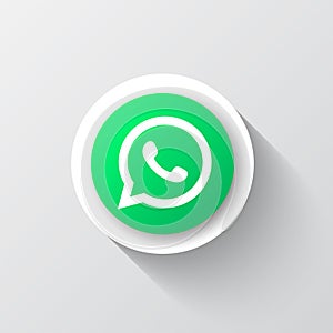 Whatsapp Logo Social Media 3D Isolated Icon Illustration.