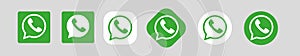 WhatsApp vector icons set