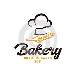 Wheat Bakery Logo. Wheat rice agriculture logo Inspiration vector
