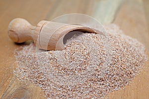 Wheat bran in a close up