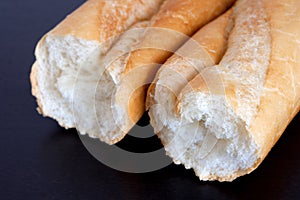 Wheat bread. French baguette.