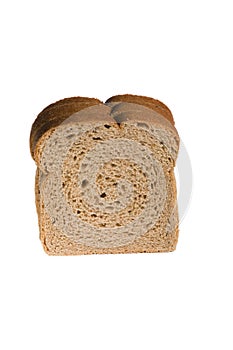 Wheat bread isolated on white