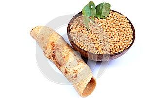 Wheat and chapati photo
