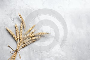 Wheat crops bouquet. Happy Shavuot